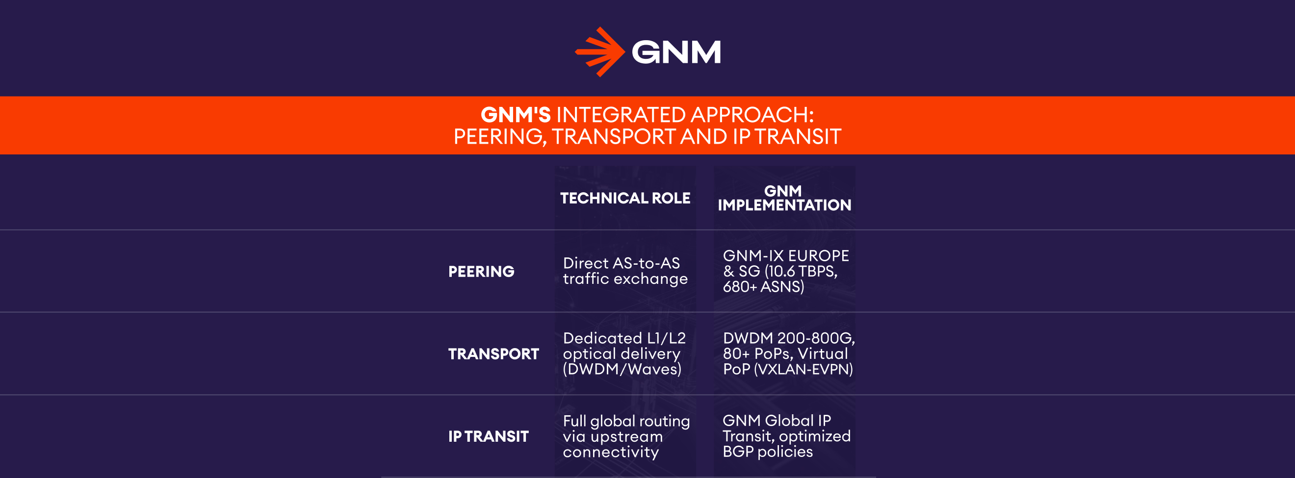 Peering, Transport and IP Transit in Modern Networks: How European Operators Build Connectivity - and How GNM Enhances It